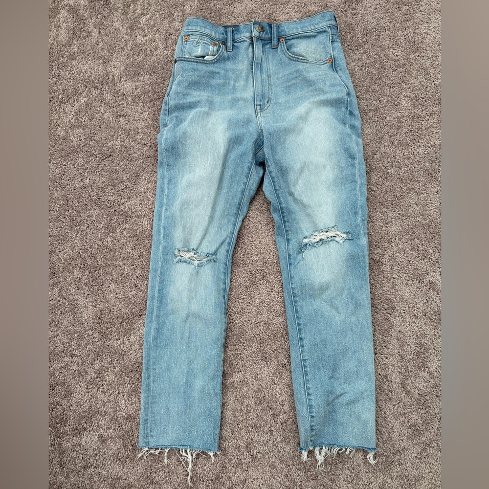 Madewell High Rise Distressed Jeans